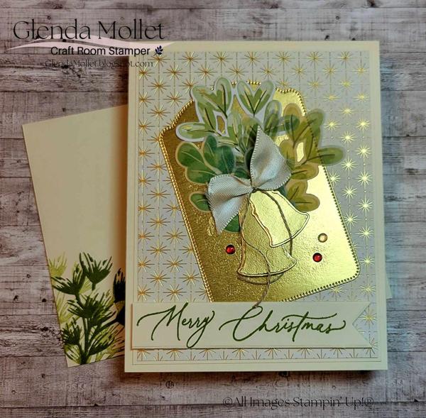 Season of Green & Gold Christmas card