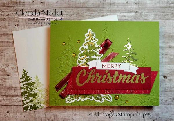 Season of Green & Gold Christmas card