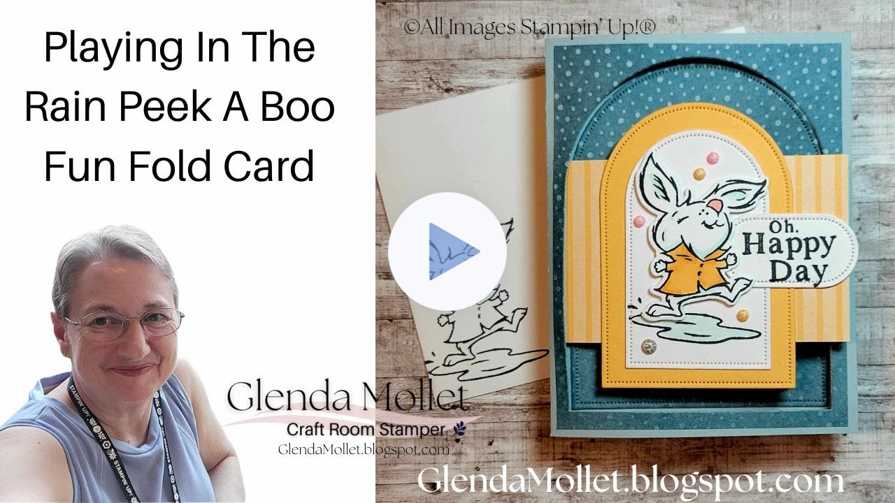 Peek A Boo Fun Fold Card Tutorial Playing In The Rain Bundle and Everyday Arches Dies Live Stamping
