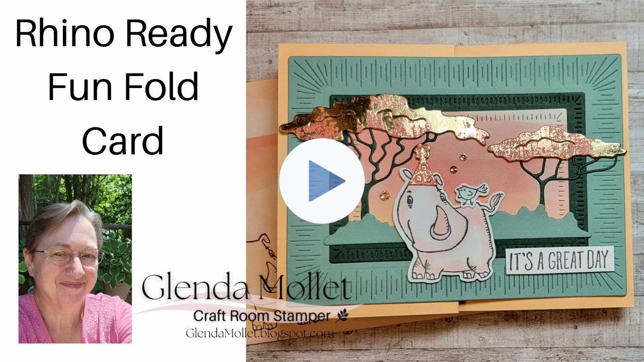 Watch How To Create a Super Cute Fun Fold Card with the Rhino Ready Bundle By Stampin' Up!