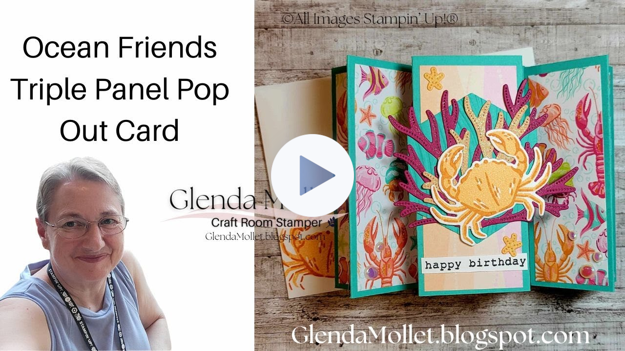 Fun Fold Card Featuring the Ocean Friends Bundle | Live Stamping Demonstration