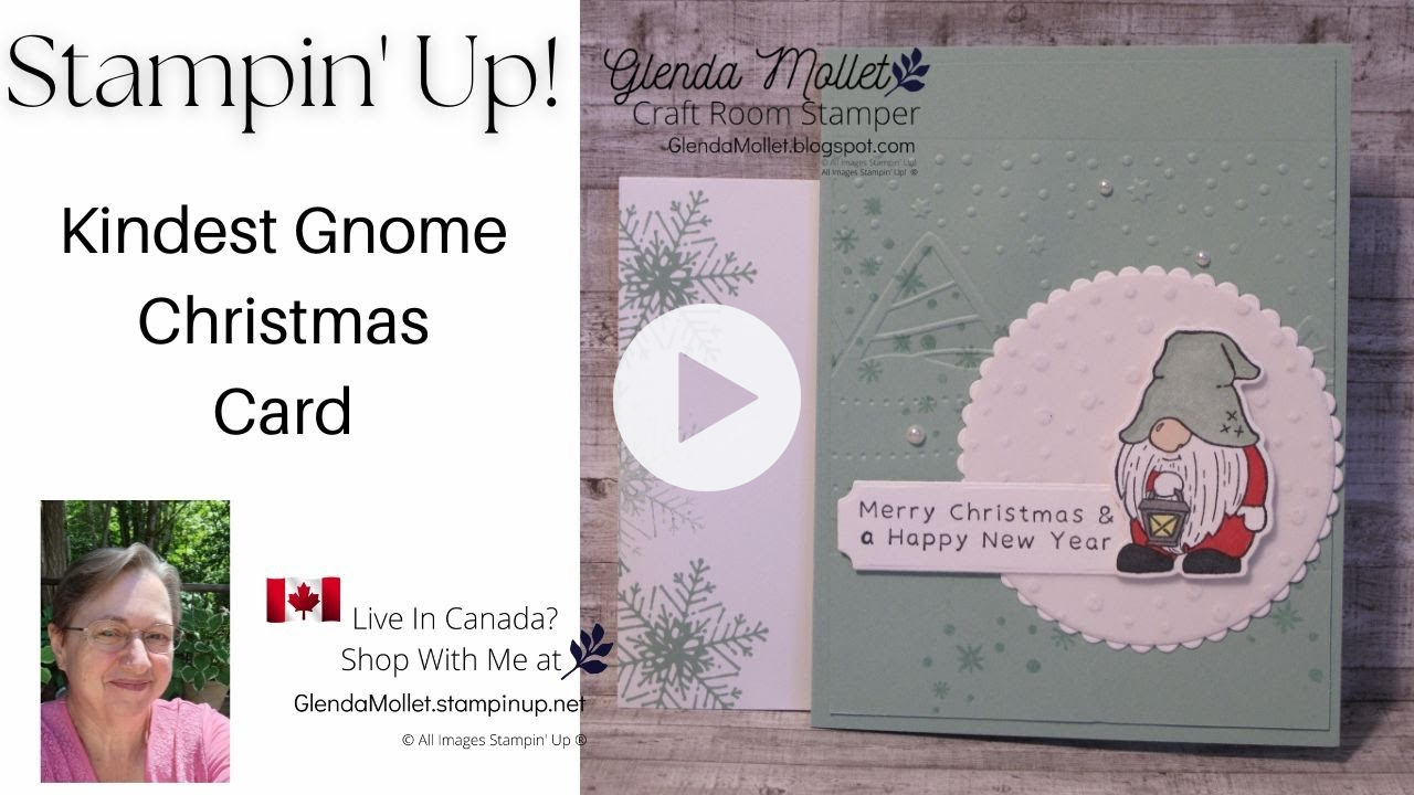 Kindest Gnome Merry Christmas Card With A Fun Background Technique