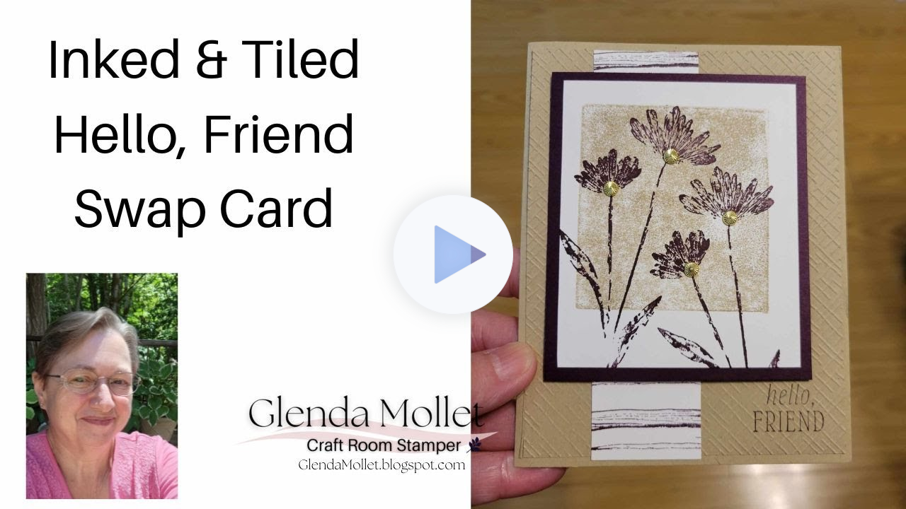 How to create a quick and easy card with the Inked & Tiled Stamp Set and great background technique!