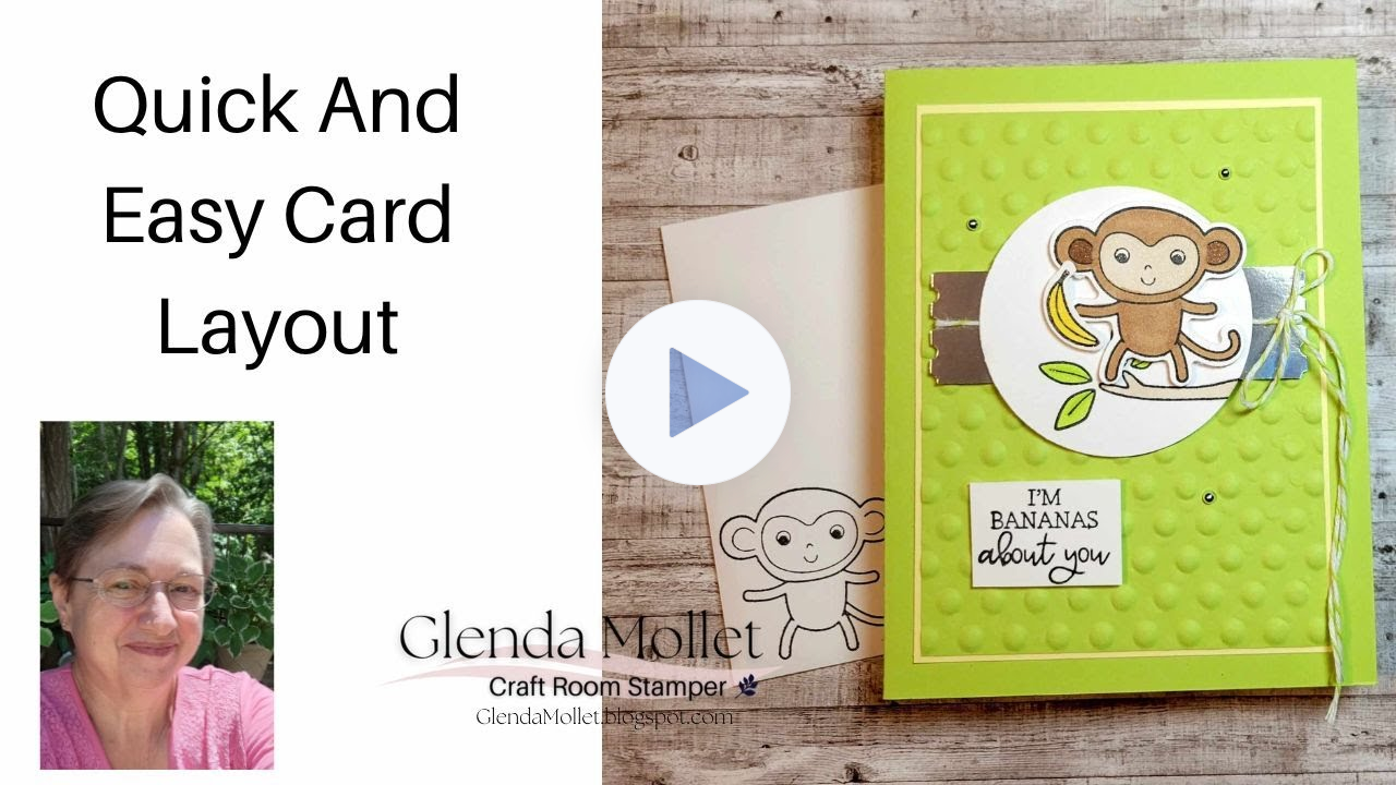How to create a quick, cute and bright card using the Little Monkey Bundle by Stampin' Up!