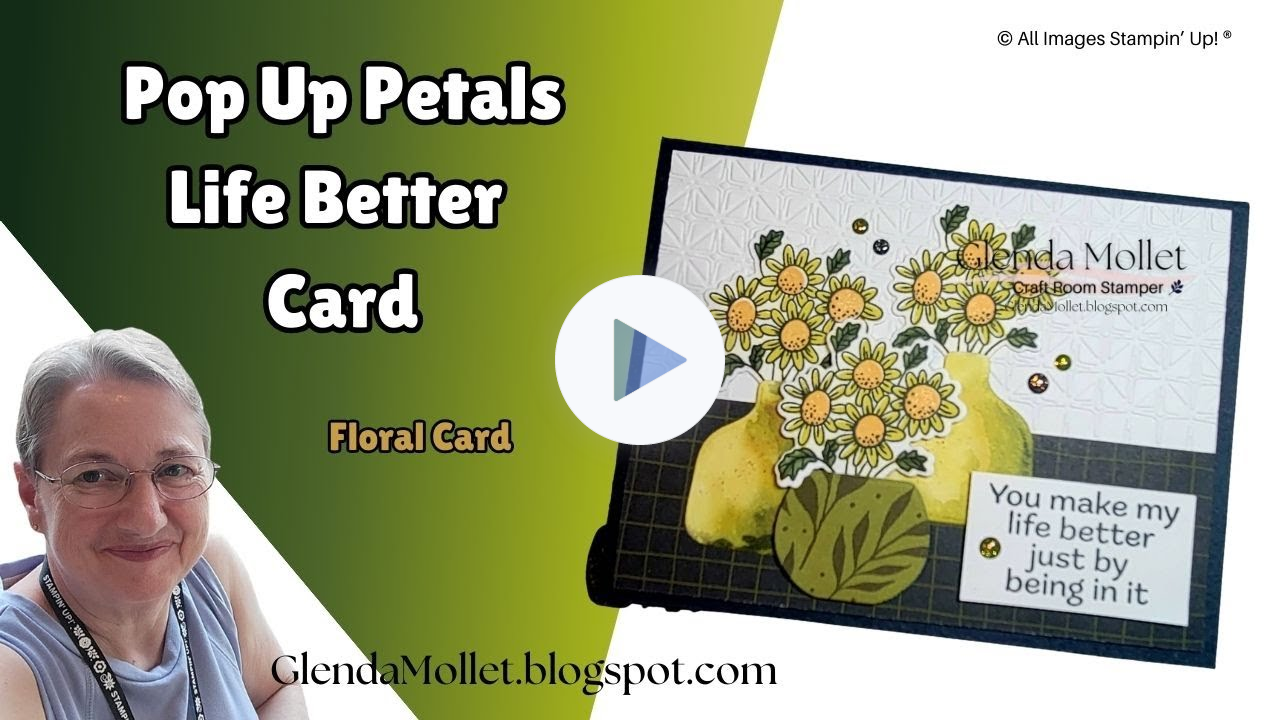 Pop Up Petals Cardmaking Tutorial - Stampin' Up! Pop Up Petals + Painterly Pears