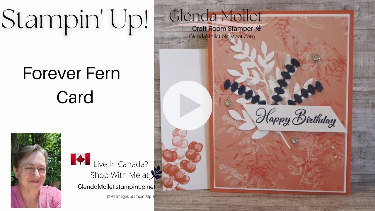 How to create a gorgeous card using the Forever Fern bundle and Pretty Prints designer paper