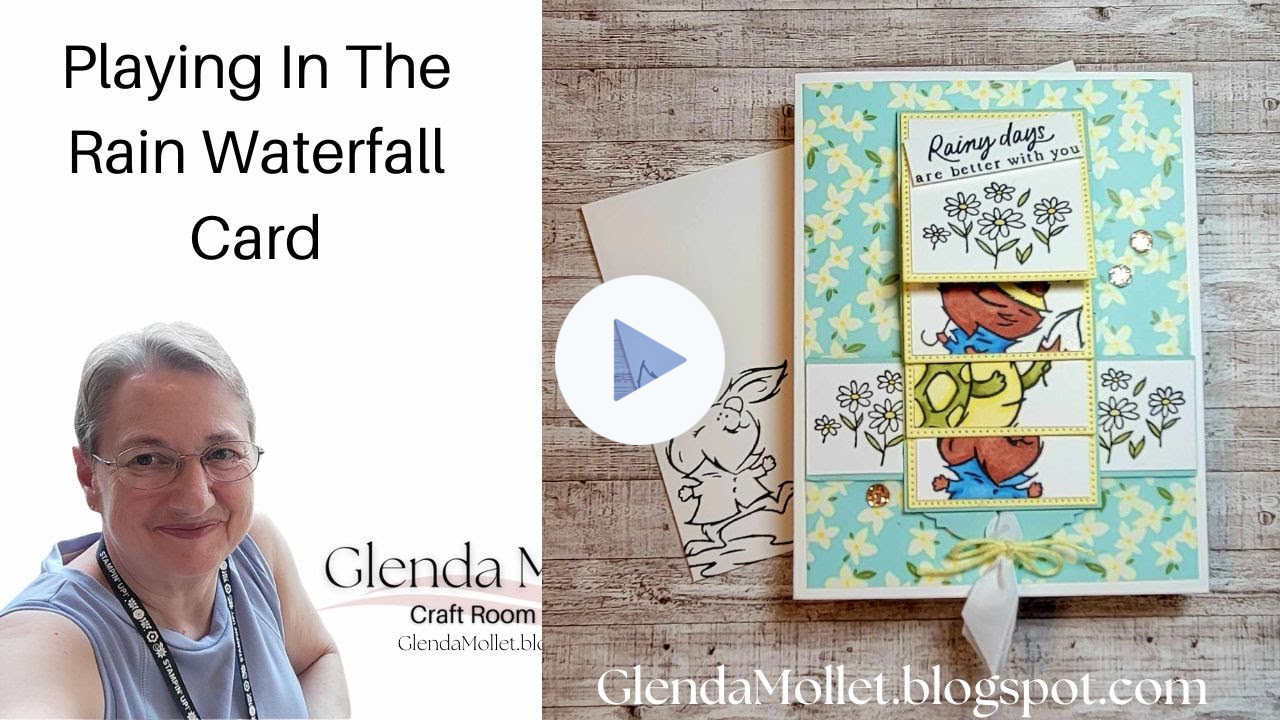 Waterfall Fun Fold Card with Playing In The Rain | Easy Interactive Cardmaking Tutorial