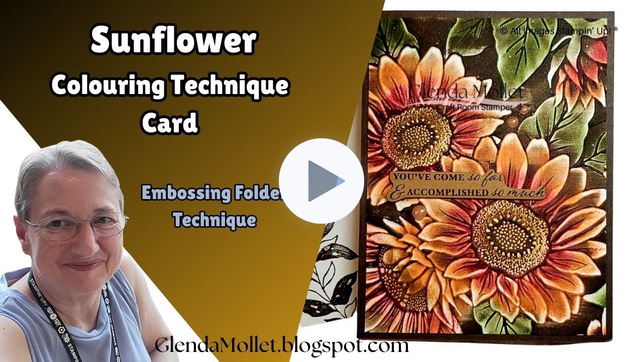 Creating a beautiful card with a cool technique and the Sunflower Embossing Folder!