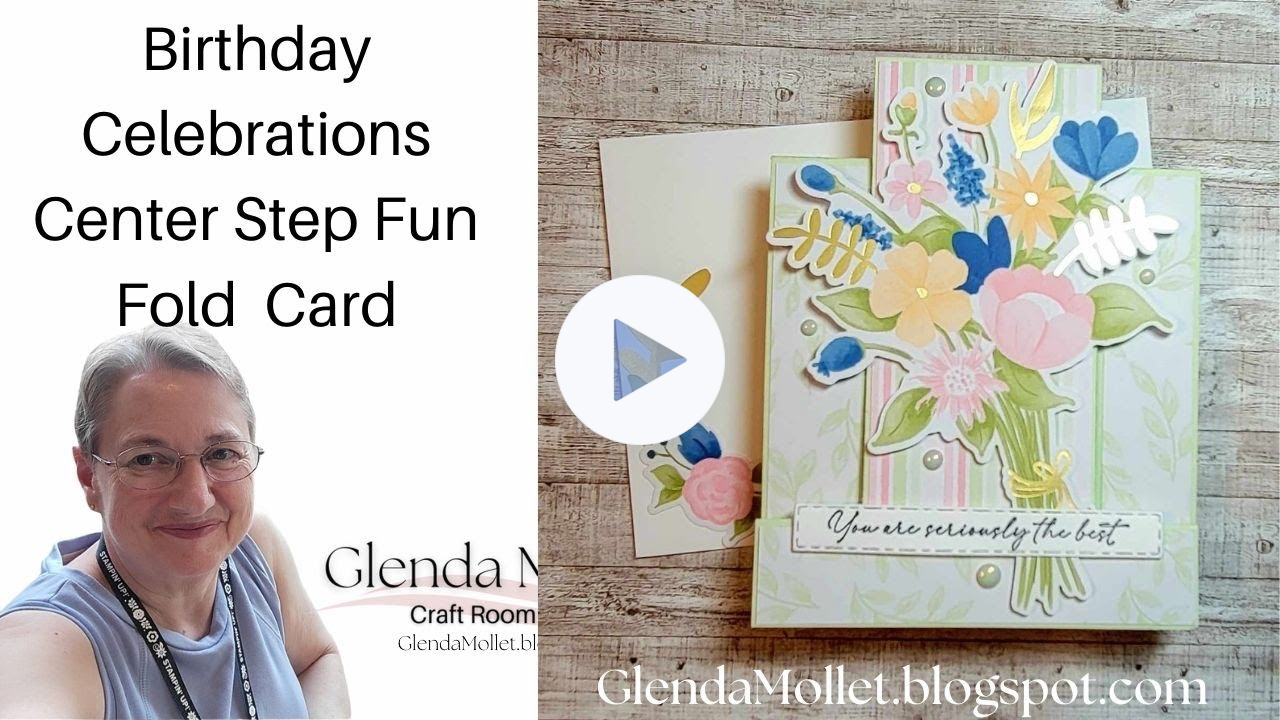 Step-by-Step Centre Step Fun Fold Card | Birthday Celebrations Stampin' Up!