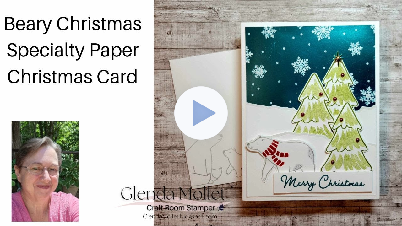 beary cute, specialty papers, card, christmas, christmas card