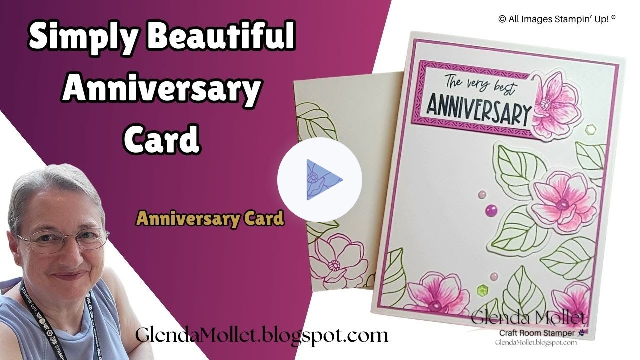 Simply Beautiful White on White Card with Pops of Petunia Pop