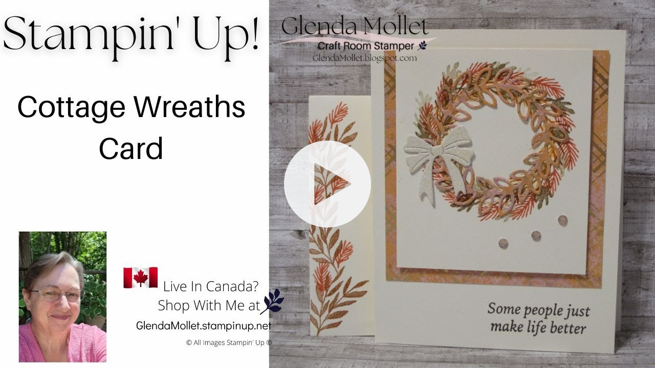Watch as I share how to make the Cottage Wreaths wreath bigger and fuller than the stamp is!