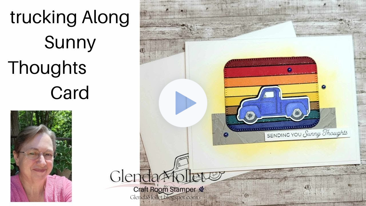 How to Use The Trucking Along Bundle To Create A Cute Card With a Great Background Technique!
