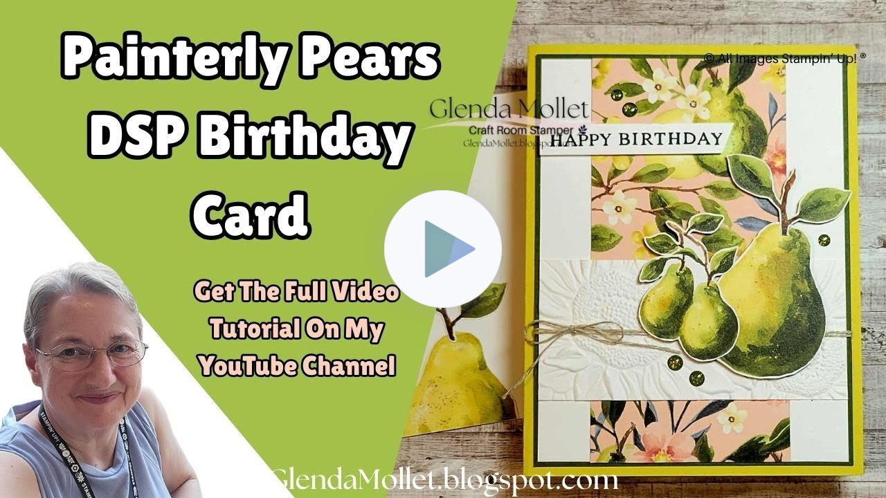 Live Cardmaking | Painterly Pears Designer Paper Card Tutorial