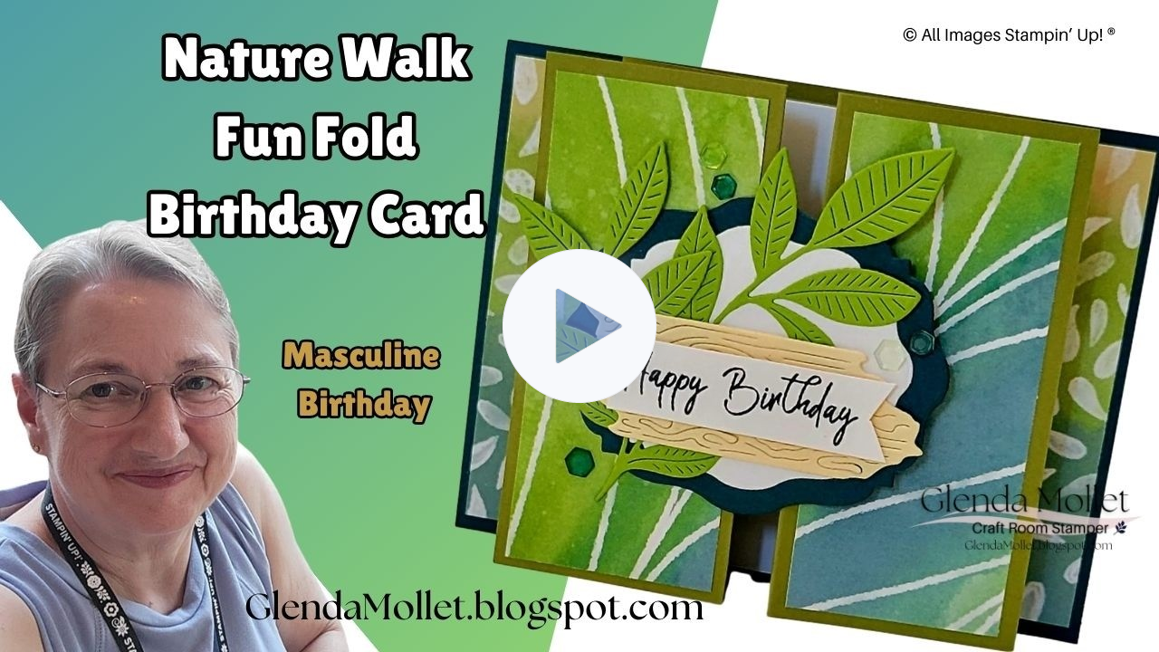 Double Gate Fold Birthday Card with Nature's Symphony and Painted Illusions DSP