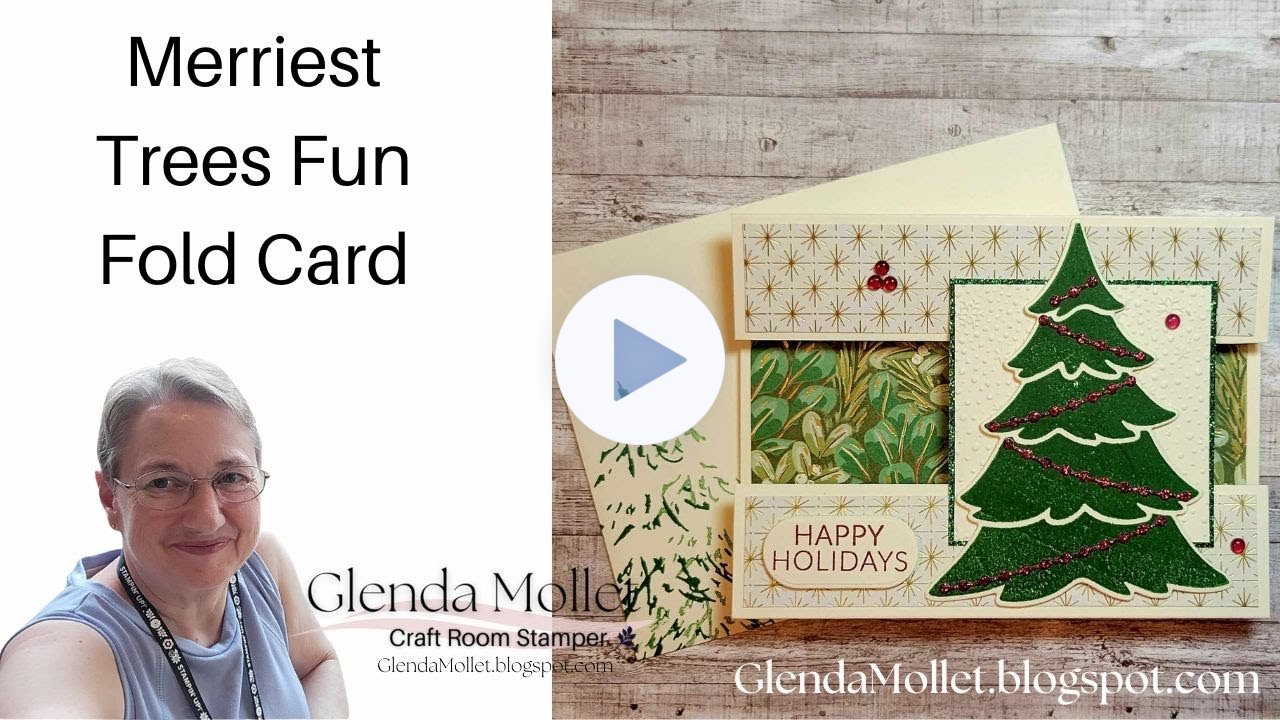 How to create a Floating Panel Ten Fold card using the Merriest Trees bundle!