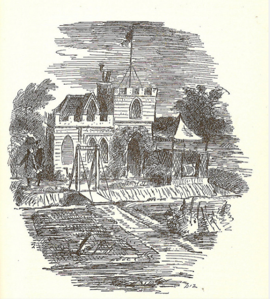 Wemmick’s Castle (from ‘Great Expectations’) by Edward Ardizzone (1952)