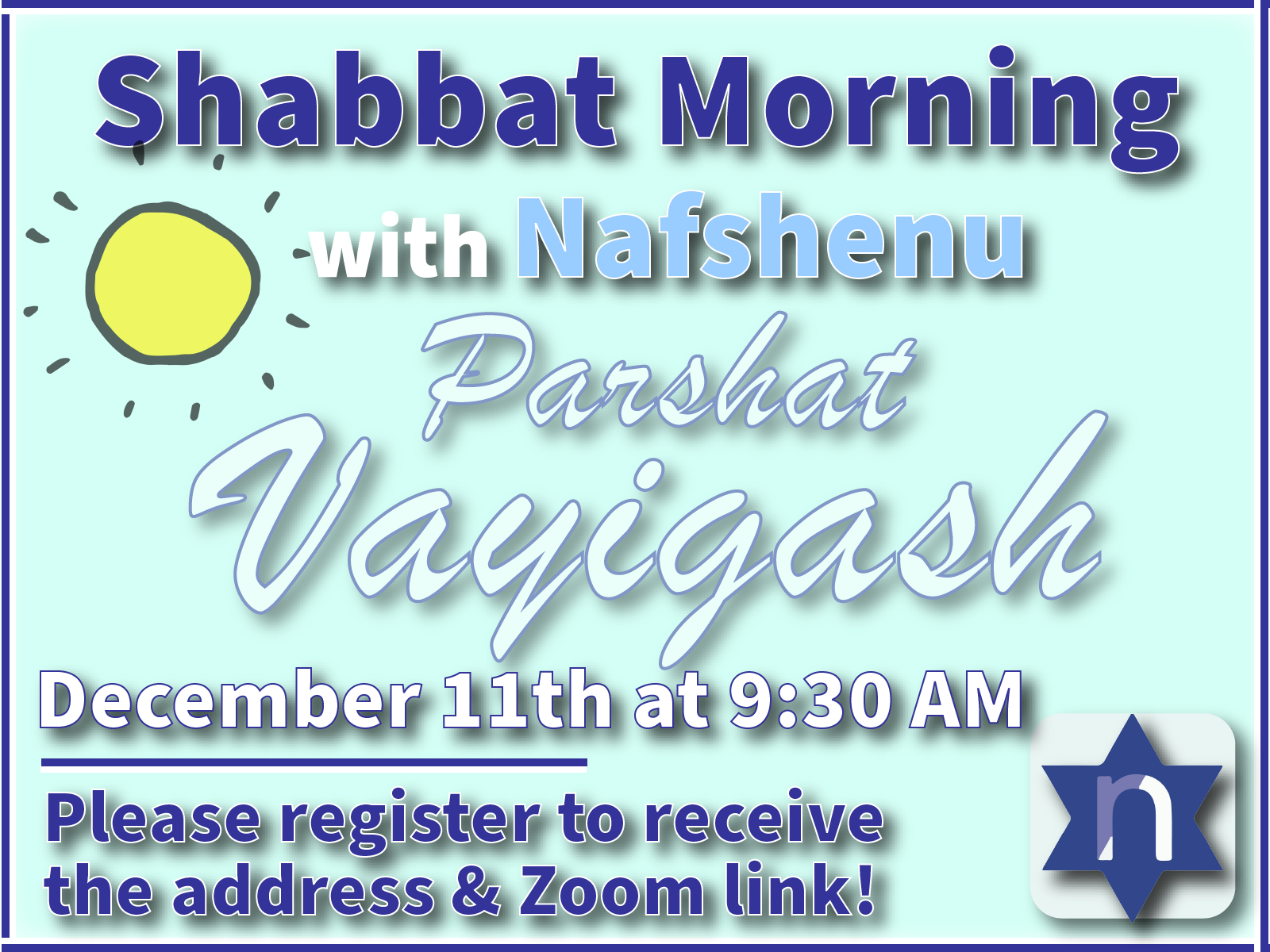 Shabbat Morning Services, December 11th