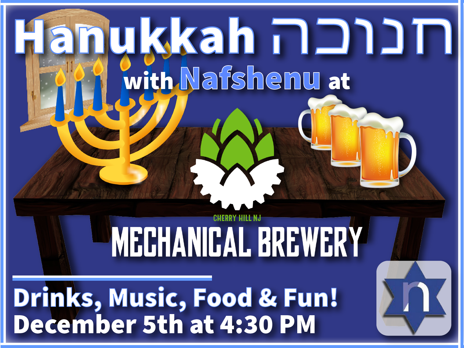Hanukkah with Nafshenu at Mechanical Brewery