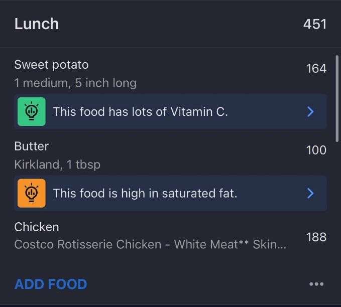 A menu of food on a computer

Description automatically generated