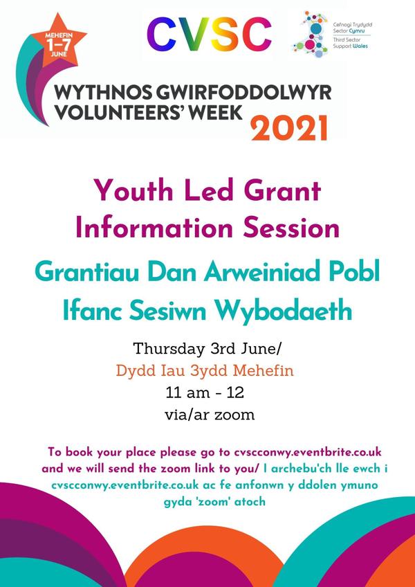 Youth led Grant info session poster