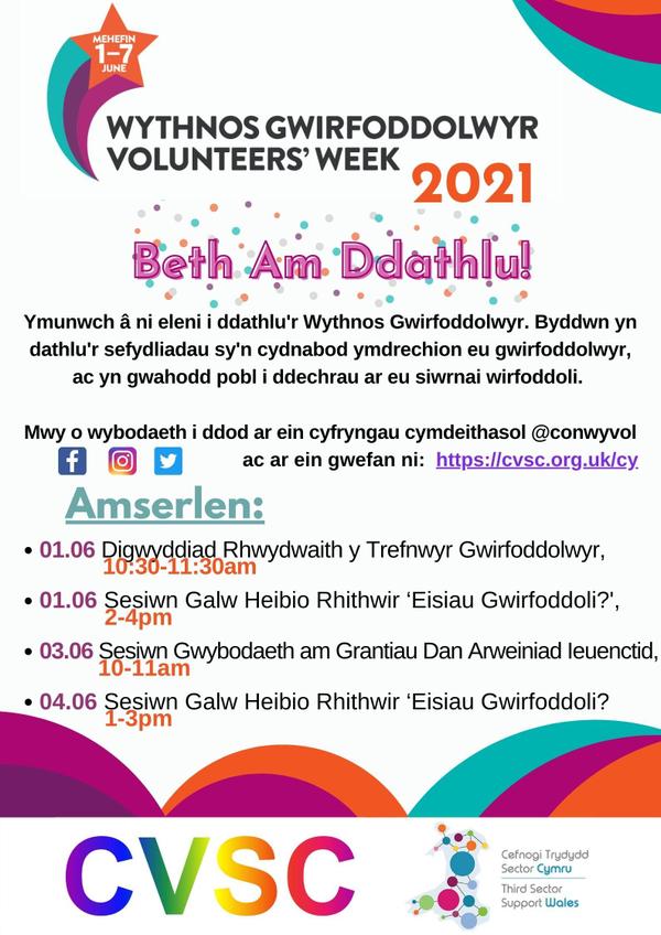 Volunteers Week Schedule