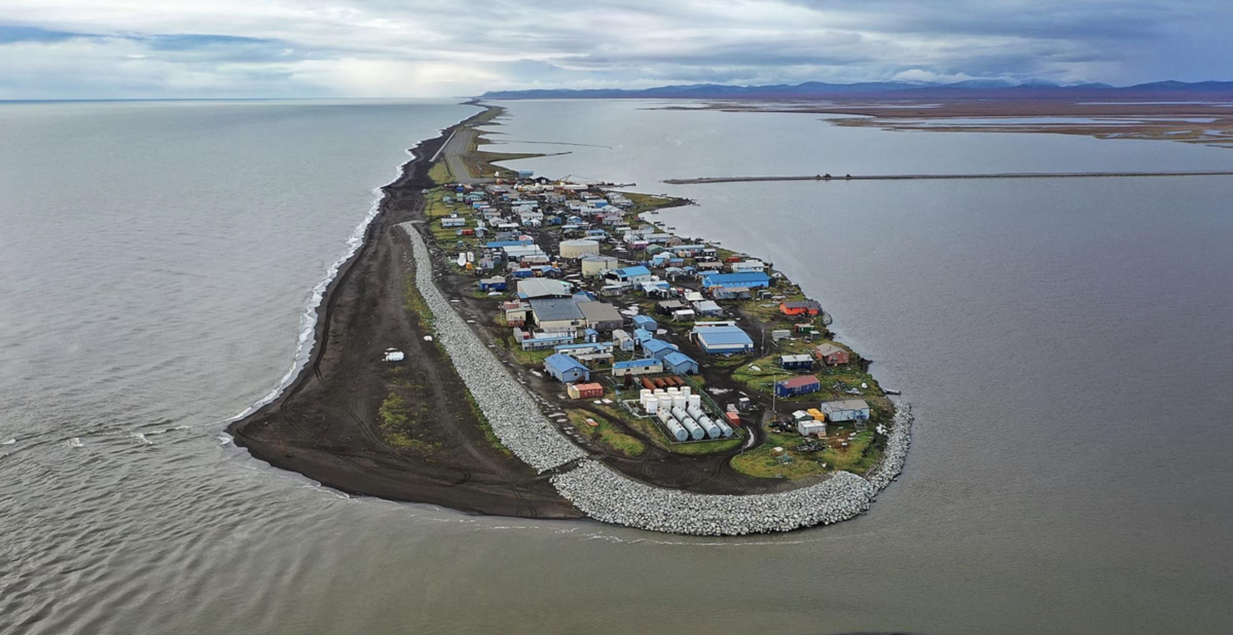Image is of the island of Kivalina, Alaska