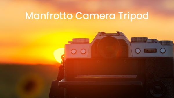 camera pointed toward a sunset