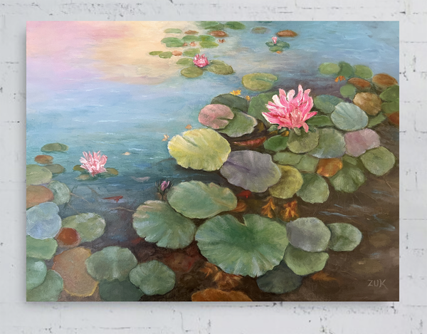 Lily Pads and Flowers