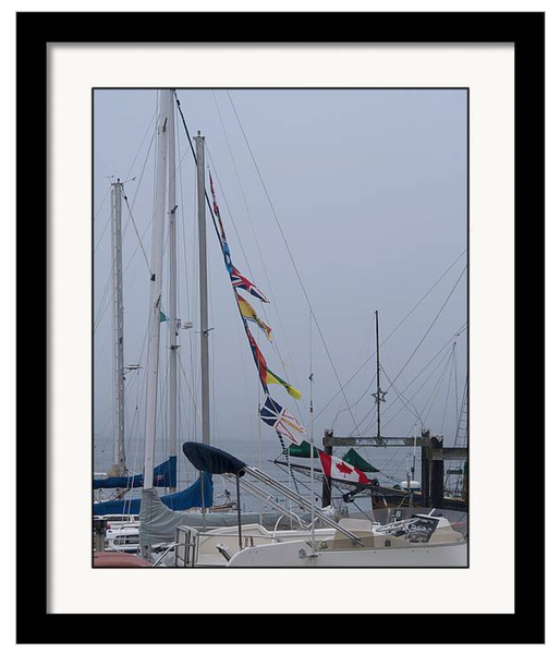 Sailboat Flags at Harbor