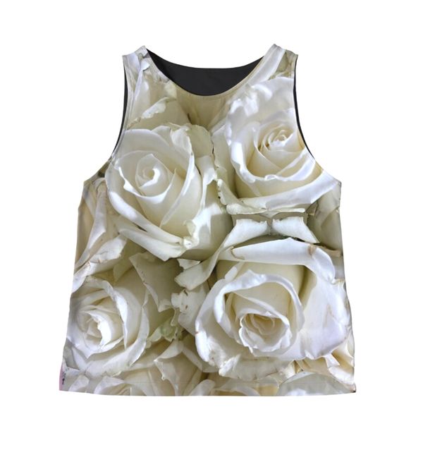 White Roses for Spring Sleeveless Top