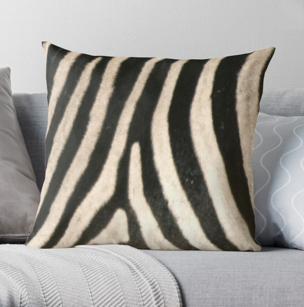 African Zebra Print Pillow