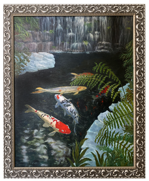 Koi Fish Oil Painting