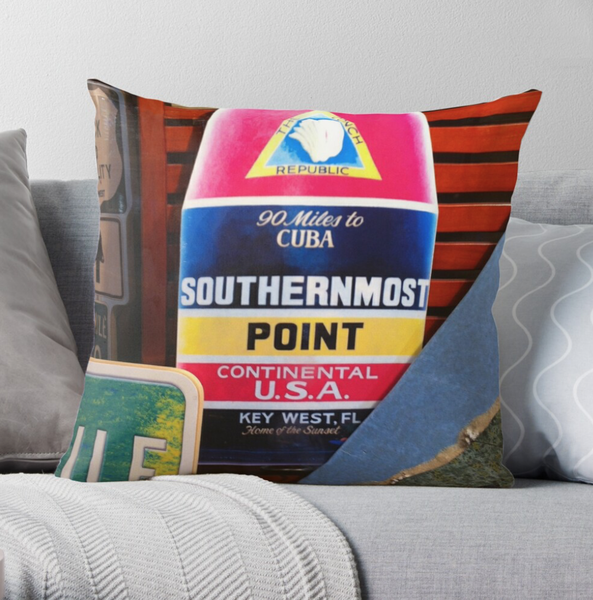 Southernmost Point Throw Pillow