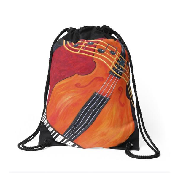 Music Lovers Drawstring Bag