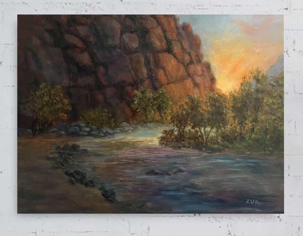 Canyon Sunset Oil Painting