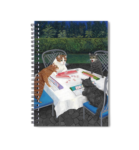 Cats Playing Mahjong Notebook
