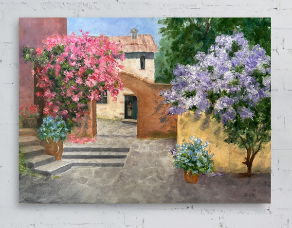 Blooming Shrubs Oil Painting