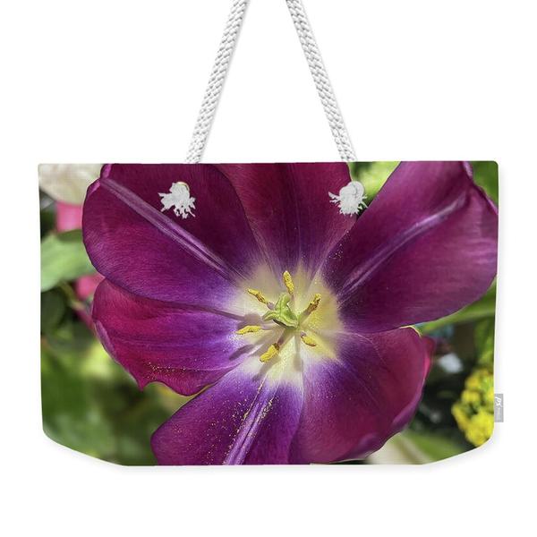 Purple Tulips Weekender Bag