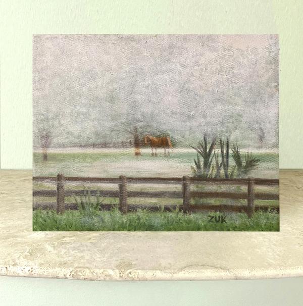 Horse in the Mist Oil Painting