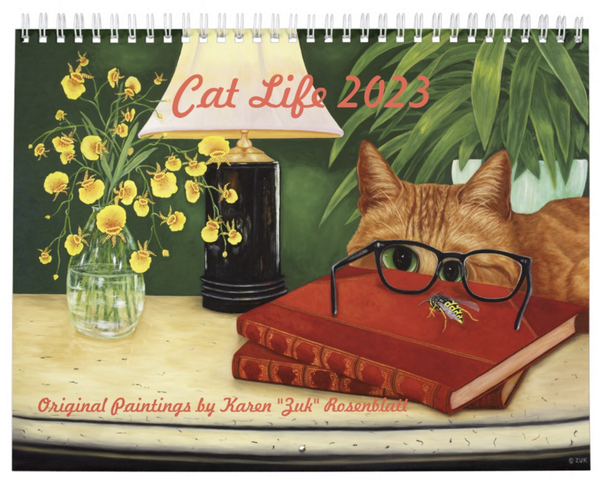 Cat Life 2022 Calendar. "Cats And Koi" cover image.