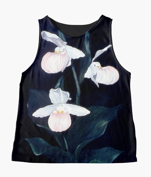 Lady Slipper Orchid Sleeveless Top