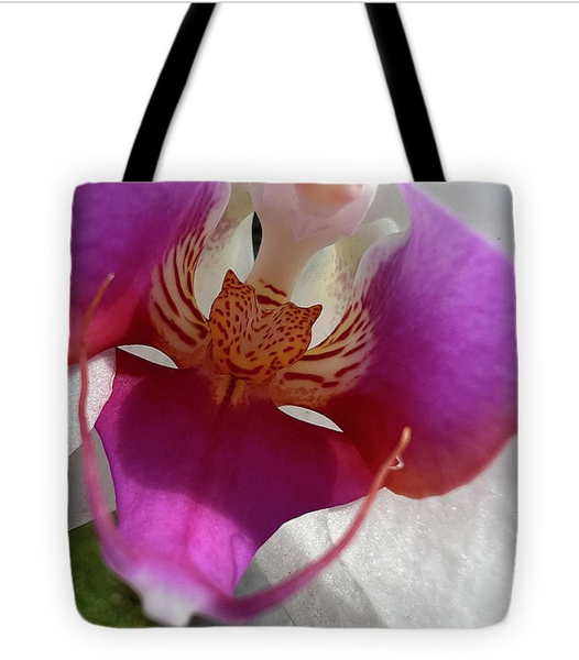 Orchid Center Close Up Tote
