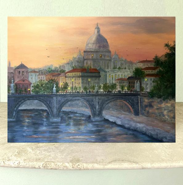 Rome Golden Hour Oil Painting