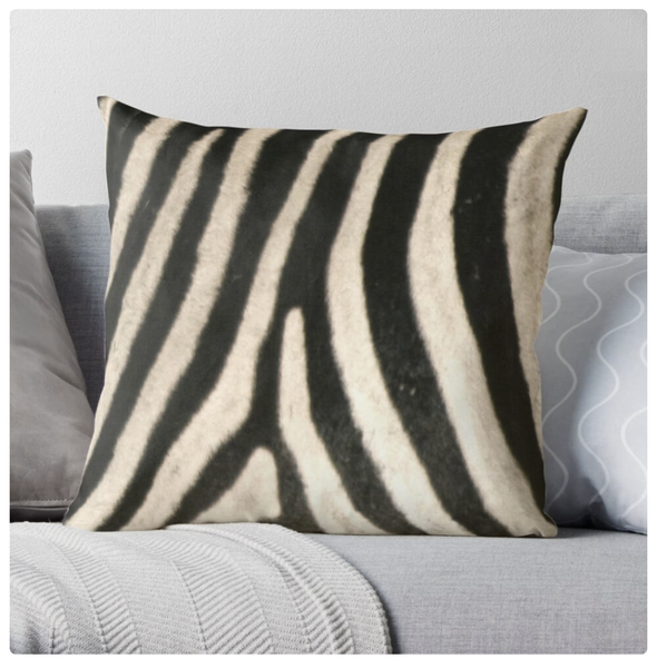 Zebra Print Throw Pillow