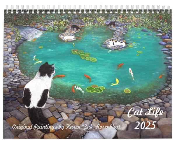 Cat Life 2025 Calendar Cats and Koi