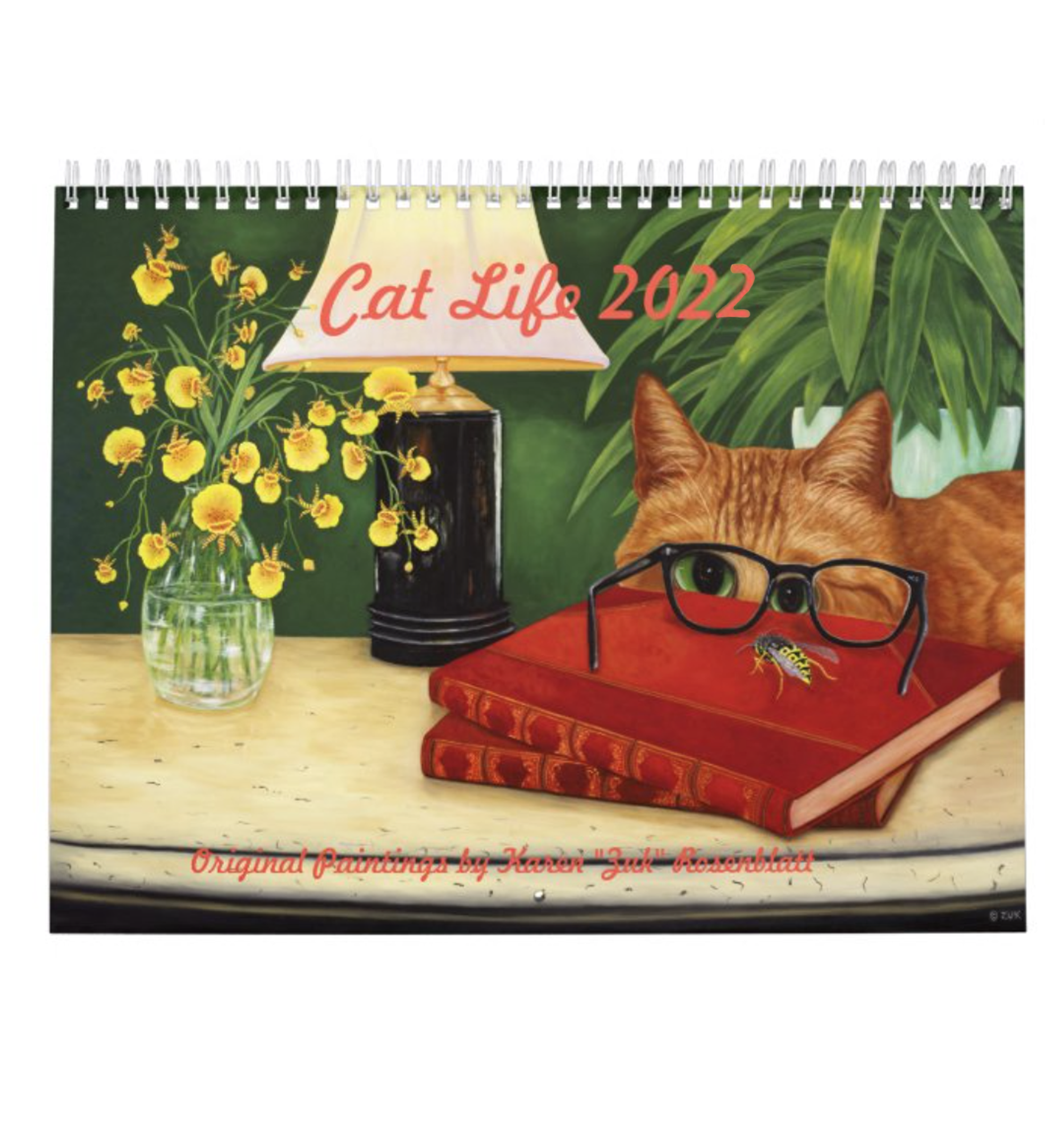 Cat Life 2022 Wall Calendar. "To Bee Or Not To Bee" cover. 
