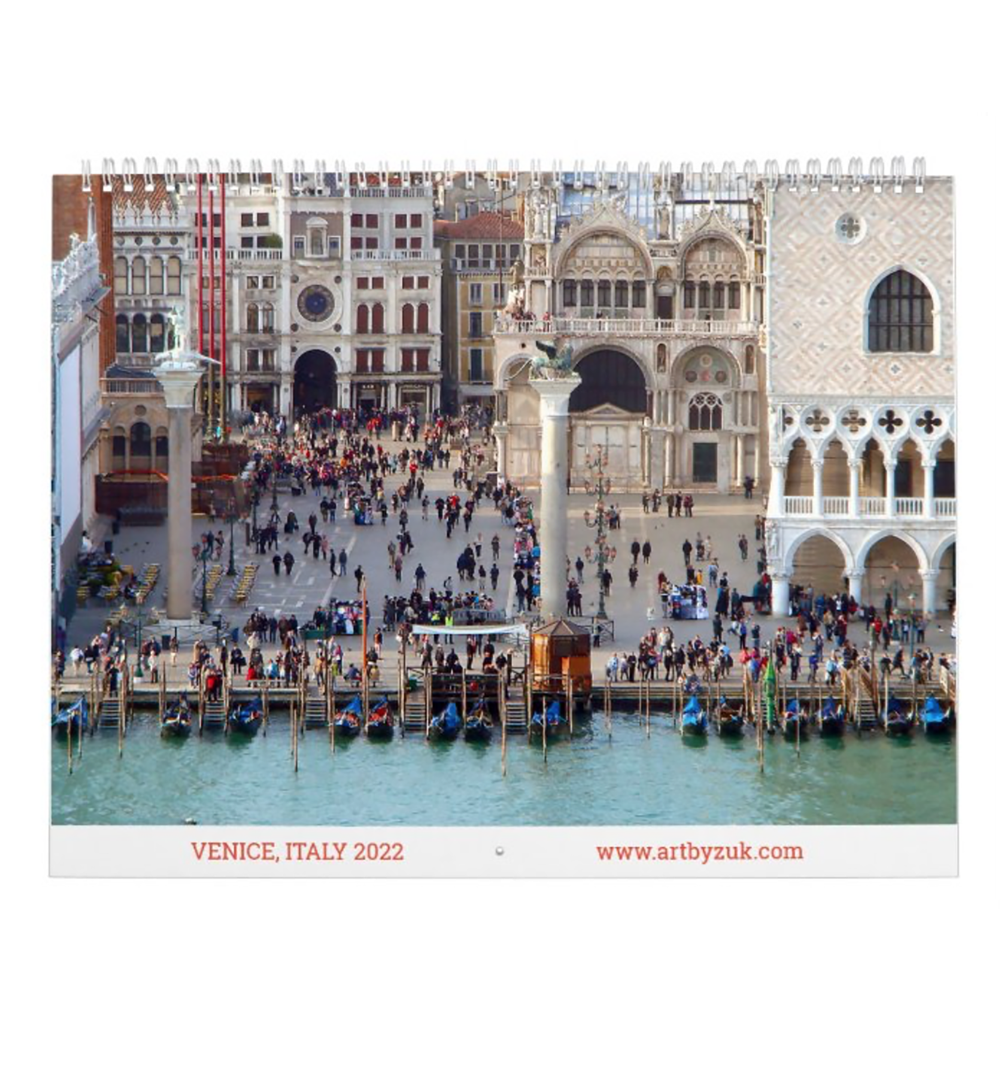 Venice 2022 Wall Calendar. Photography by Karen Zuk Rosenblatt. Cover (St Marks Square).