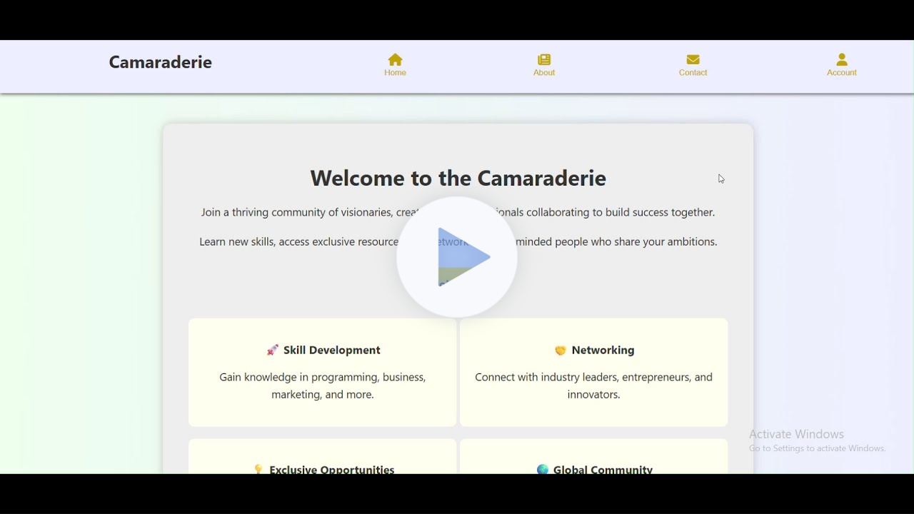 Today, I Built a New Website Called The Camaraderie