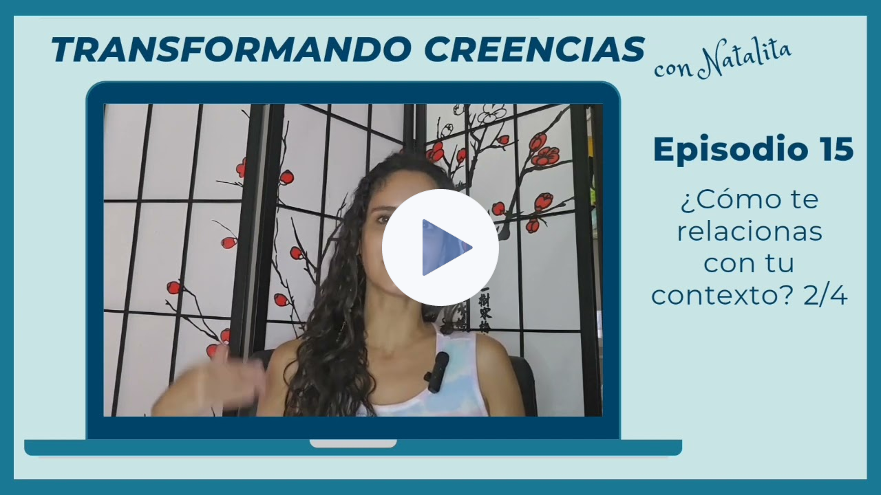 Transformando Creencias con Natalita, Episodio 15: ¿Cómo te relacionas con tu contexto? 2/4
